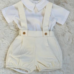 Boys Lemon Dungaree Set