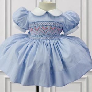 Blue Dress Pink Roses