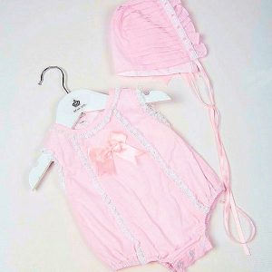 Pink Shortie & Bonnett Set