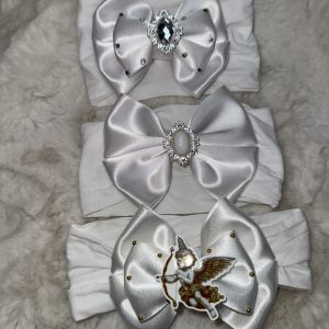 White Headband Bow