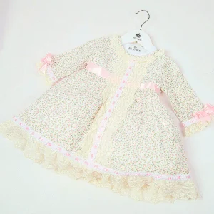 Cream & Pink Floral Dress