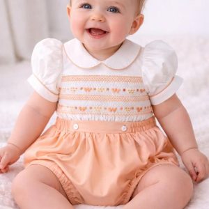 Spring Soft Orange Romper