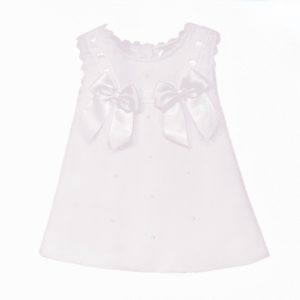 Pink Waffle A-Line Bow Dress