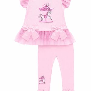 Pink Carousel Top & Leggings