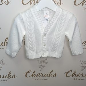 Boys White Cardigan