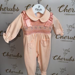 Peach Pima Cotton Baby Grow