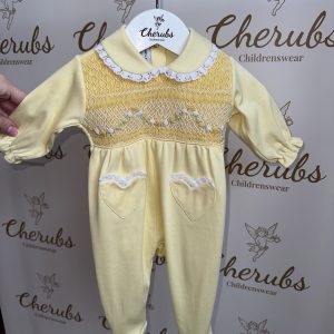 Lemon Pima Cotton Baby Grow