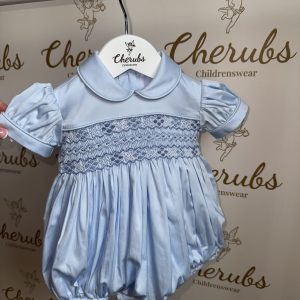 Boys Luxe Blue Bubble Romper