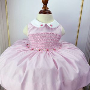 Pink Roses Sleevless Dress