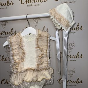 Ela Confeccion Cream Ruffle Set
