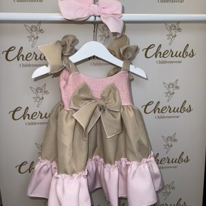 Ela Confeccion Pink/Beige Dress