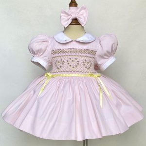 Pink & Lemon Ribbon Heart Dress