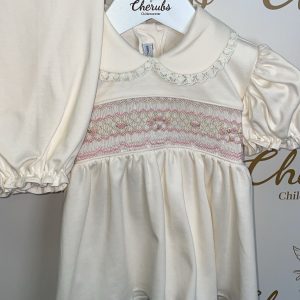 Cream & Pink Pima Pyjama Set