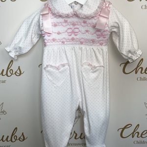 Polka Dot Ribbon Baby Grow
