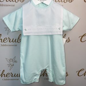 Boys Mint Spanish Bib Romper