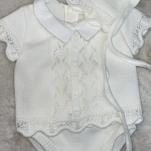 Cream Short Bonnett Set