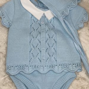 Blue Short 3 Peice Bonnett Set