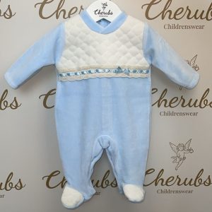Blue Spanish Style Baby Grow