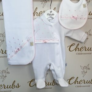 White & Pink Polka Set