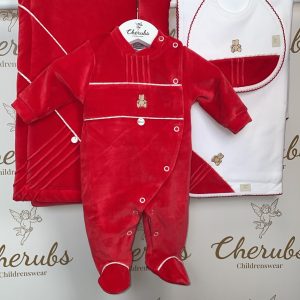 Red 4 Piece Teddy Set