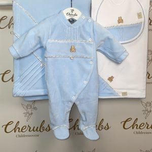 Blue 4 Piece Teddy Set