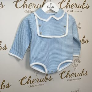 Blue Knitted Romper