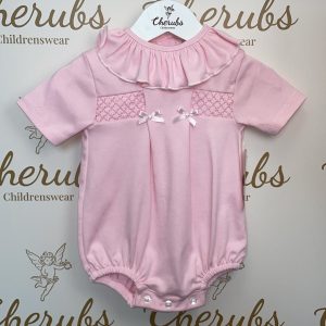 Pink Smock Romper