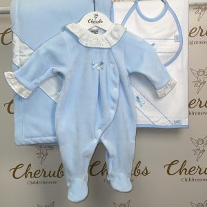 Blue Frill 4 Piece Set