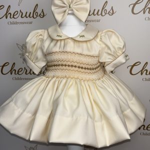 Cream & Tan Dress