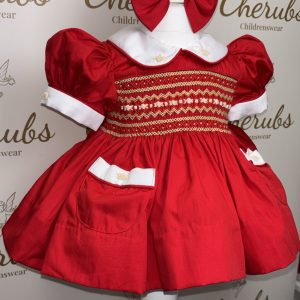 Pearl Red Pocket Dress